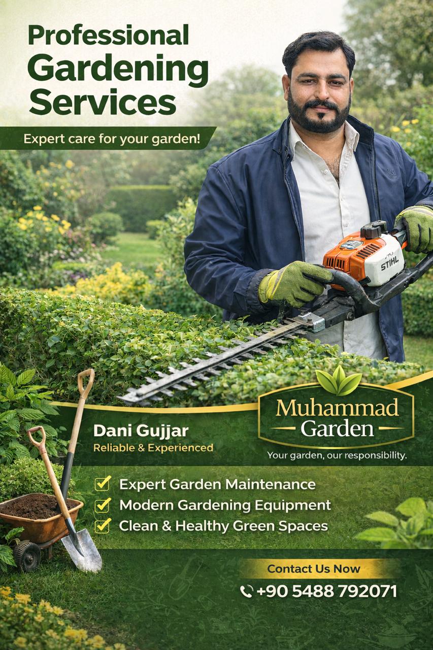 Bahçeniz Emin Ellerde! 🌿 Muhammad Garden Hizmetinizde